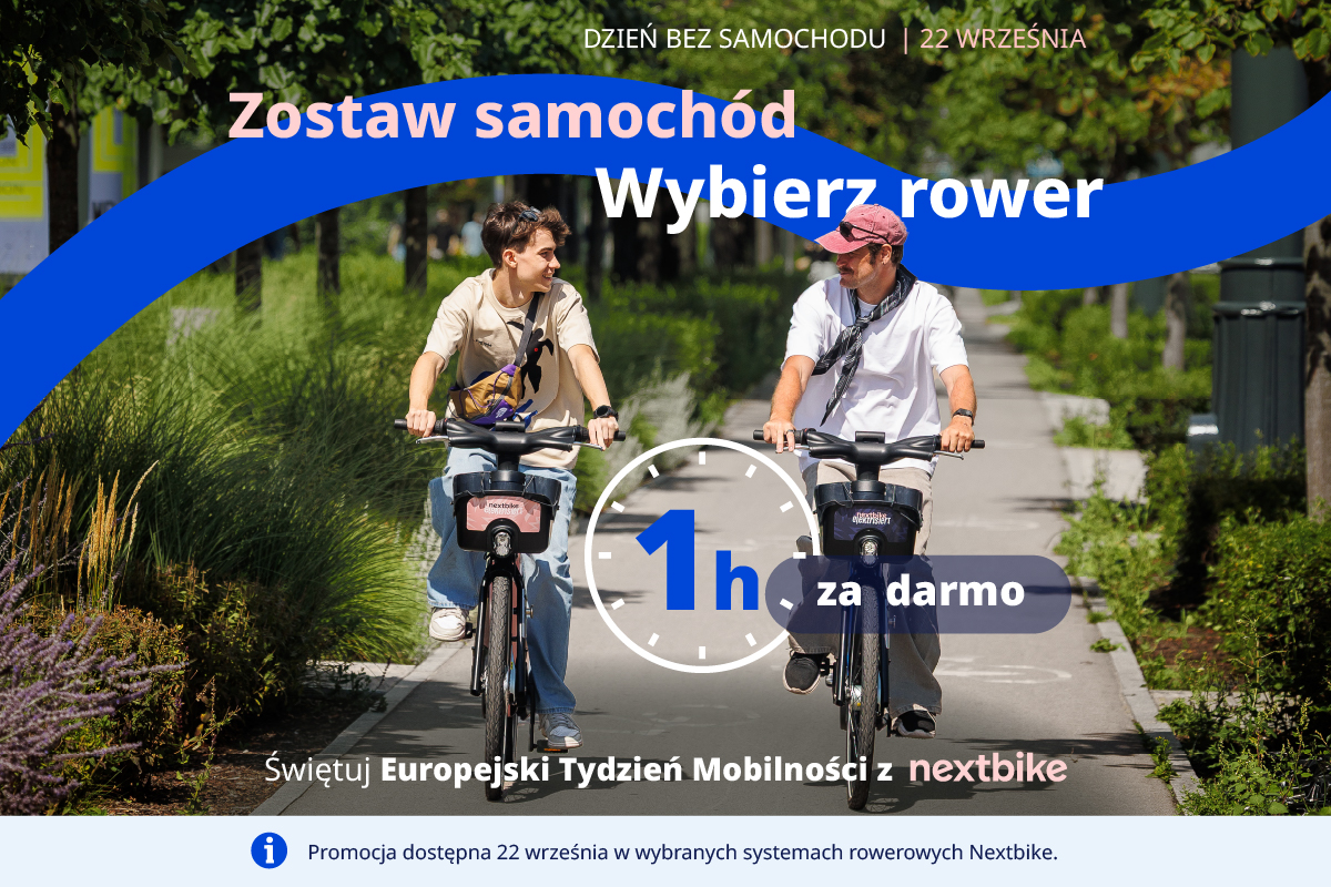 Featured image for “Darmowa godzina jazdy – 22 września obchodzimy Dzień bez Samochodu ”